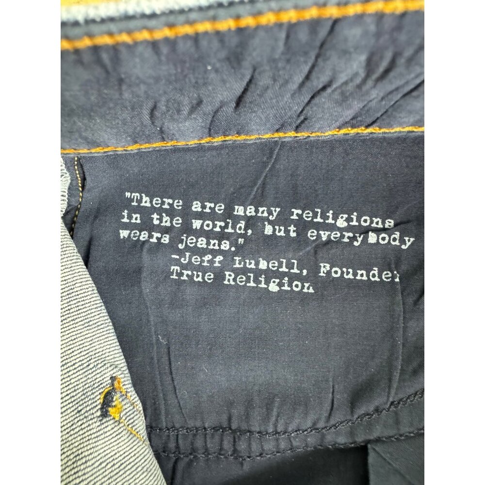 True Religion Womens Lauren Denim Shorts Size 28 Distressed Look Made In Italy N - Picture 13 of 16